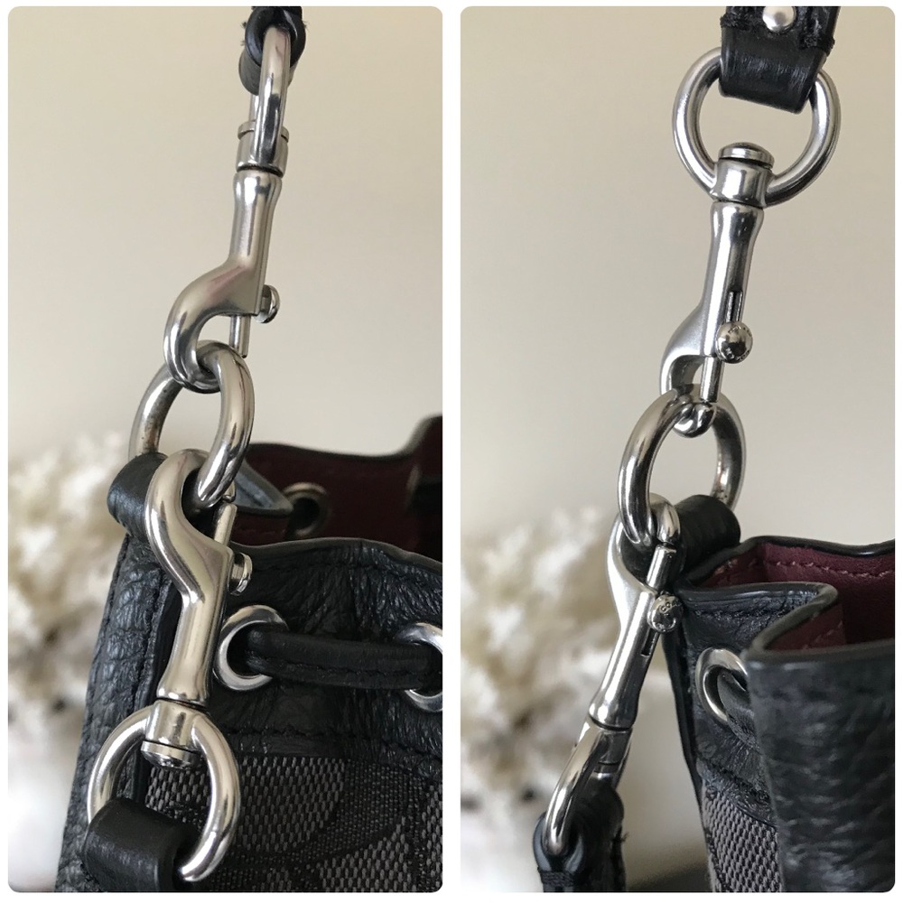 Coach Mini Dempsey Signature Bucket Crossbody Bag, Jacquard / Leather C8322 - Picture 12 of 16